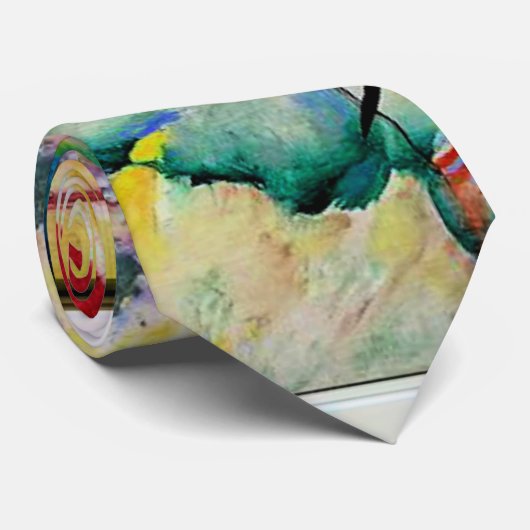 Kandinsky - Schilderij met Rode Vlek Stropdas (Opgerold)