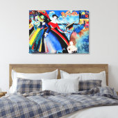 Kandinsky - Schip, kleurrijk schilderij van 1918 Canvas Afdruk (Insitu (Slaapkamer))