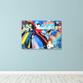 Kandinsky - Schip, kleurrijk schilderij van 1918 Canvas Afdruk (Insitu (Houten vloer))