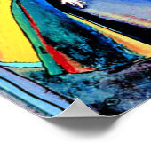 Kandinsky - Schip, kleurrijk schilderij van 1918 Poster (Hoek)