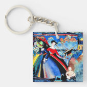 Kandinsky - Schip, kleurrijk schilderij van 1918 Sleutelhanger (Voorkant)