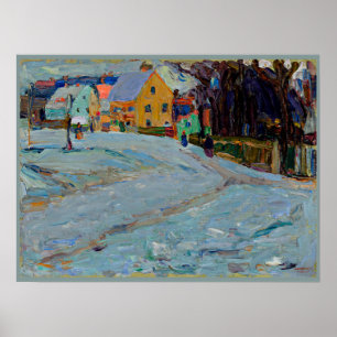 Kandinsky - Schwabing Nikolaiplatz, Winter Poster