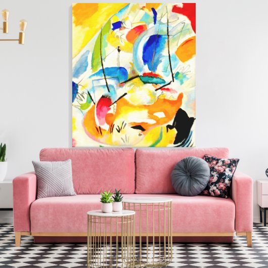 Kandinsky Sea Battle 1913 Canvas Afdruk (Insitu (Woonkamer))