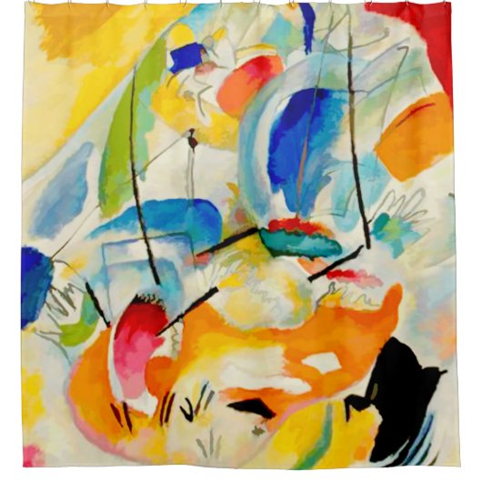 Kandinsky Sea Battle 1913 Douchegordijn (Voorkant)