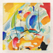 Kandinsky Sea Battle 1913 Glazen Onderzetter (Voorkant)
