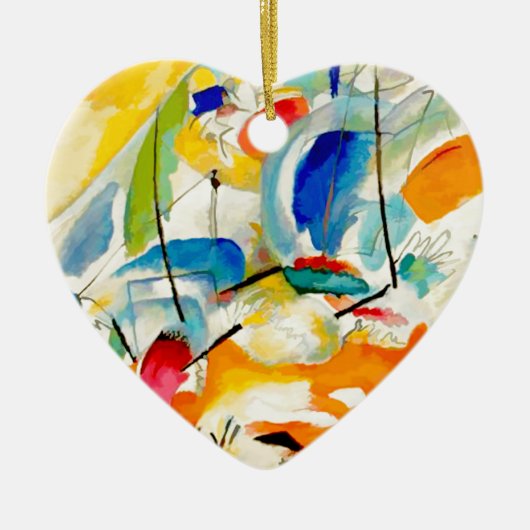 Kandinsky Sea Battle 1913 Keramisch Ornament (Voorkant)