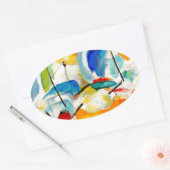 Kandinsky Sea Battle 1913 Ovale Sticker (Envelop)