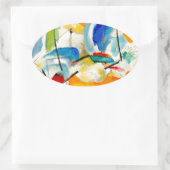 Kandinsky Sea Battle 1913 Ovale Sticker (Tas)