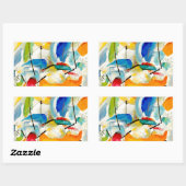 Kandinsky Sea Battle 1913 Rechthoekige Sticker (Vel)