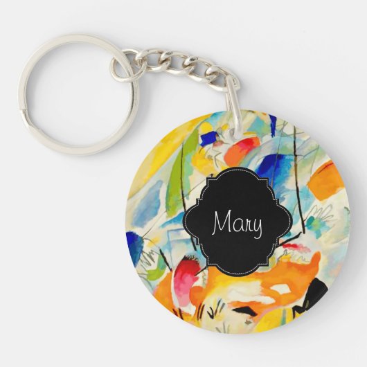 Kandinsky Sea Battle 1913 Sleutelhanger (Voorkant)