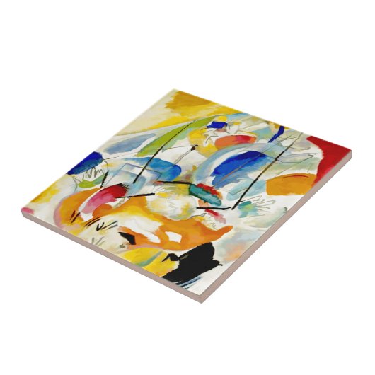Kandinsky Sea Battle 1913 Tegeltje (Zijkant)