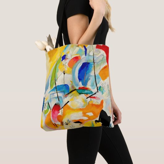 Kandinsky Sea Battle 1913 Tote Bag (Dichtbij)