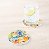 Kandinsky Sea Battle 1913 Zandsteen Onderzetter (Zijkant)