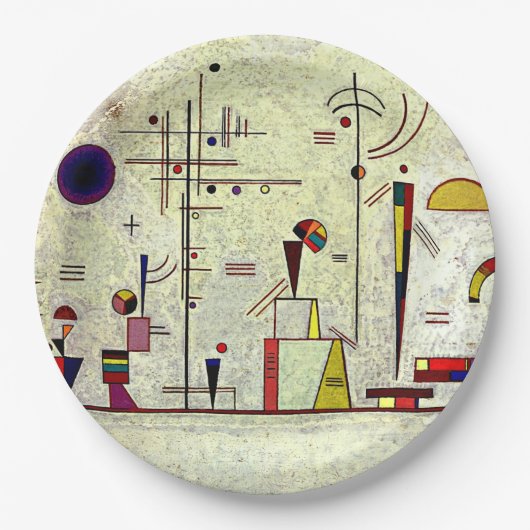 Kandinsky - Serious-Fun, abstracte kunst, Papieren Bordje (Voorkant)