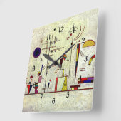 Kandinsky - Serious-Fun, abstracte kunst Vierkante Klok (Hoek)