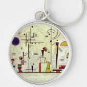 Kandinsky - Serious-Fun, populaire abstracte kunst Sleutelhanger (Voorkant)