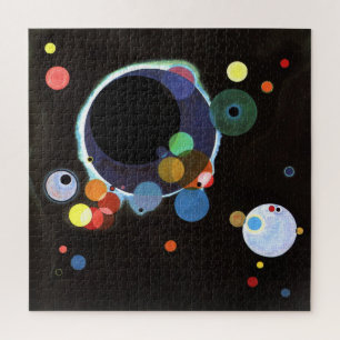 Kandinsky - Several Circles, famous abstract art, Legpuzzel