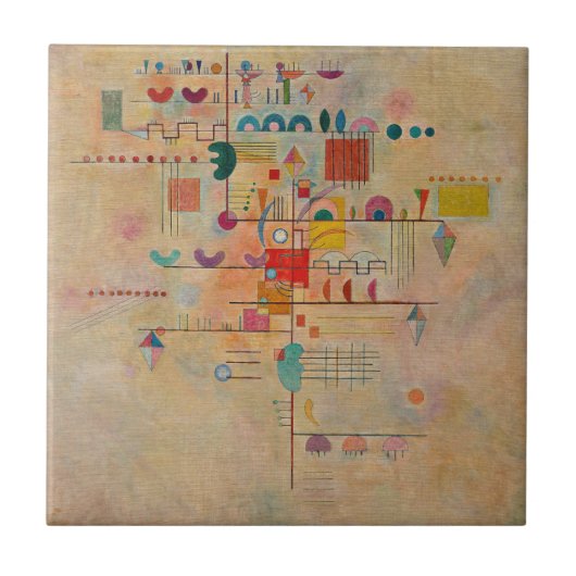 Kandinsky - sierlijke beklimming, tegeltje (Voorkant)