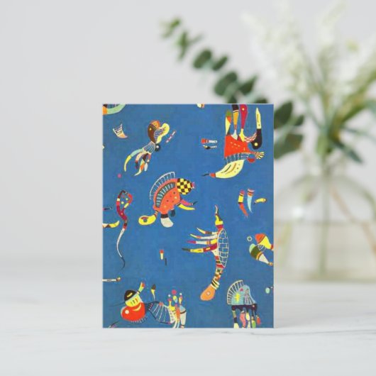 Kandinsky - Sky Blue Briefkaart (Staand voorkant)