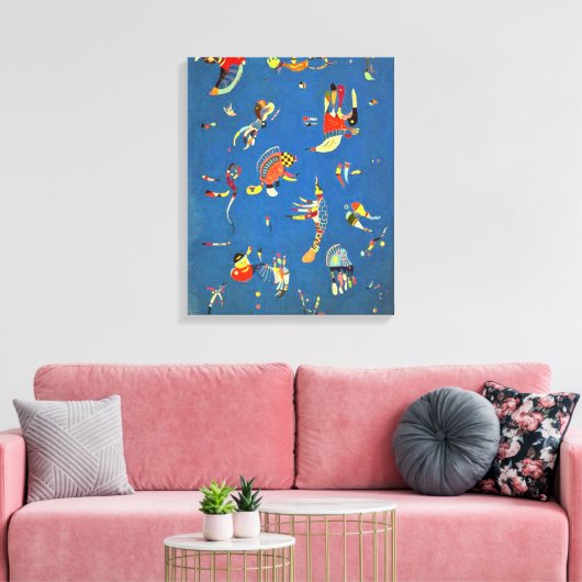 Kandinsky - Sky Blue Canvas Afdruk (Insitu (Woonkamer))