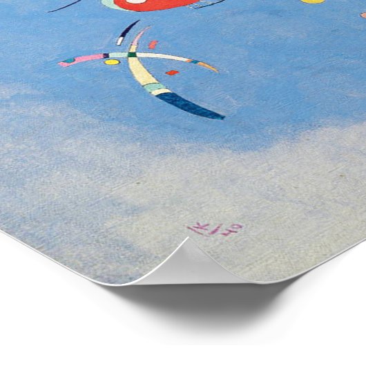 Kandinsky Sky Blue Poster (Hoek)
