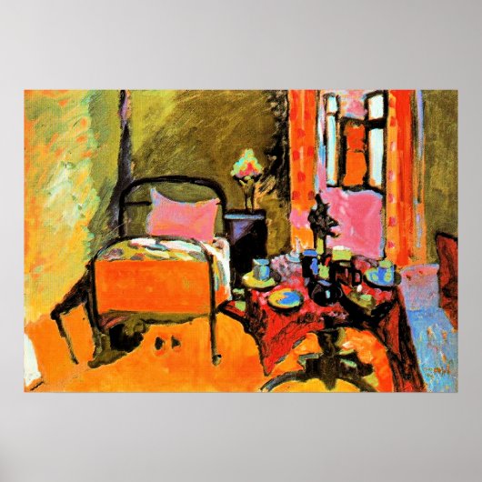 Kandinsky - Slaapkamer in Aintmillerstrasse, Poster (Voorkant)