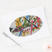 Kandinsky Small Worlds Kleine Welts I Ovale Sticker (Envelop)