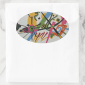Kandinsky Small Worlds Kleine Welts I Ovale Sticker (Tas)