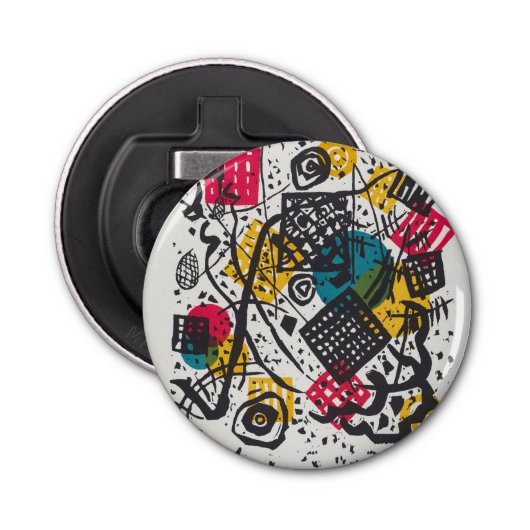 Kandinsky Small Worlds V Abstract Classic Button Flesopener (Voorkant)