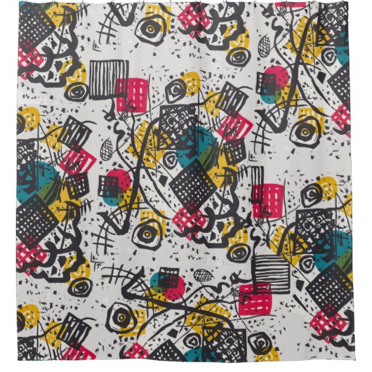 Kandinsky Small Worlds V Abstract Classic Douchegordijn (Voorkant)