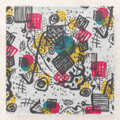 Kandinsky Small Worlds V Abstract Classic Glazen Onderzetter (Voorkant)