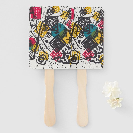 Kandinsky Small Worlds V Abstract Classic Handwaaier (Voorkant en achterkant)