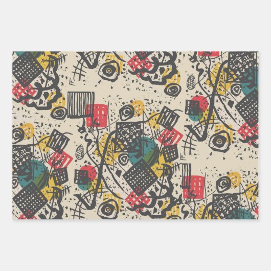 Kandinsky Small Worlds V Abstract Classic Inpakpapier Vel (Voorkant 3)