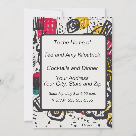 Kandinsky Small Worlds V Abstract Classic Kaart (Achterkant)