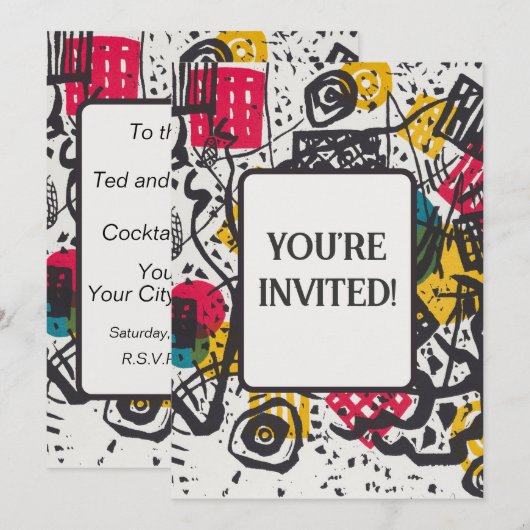 Kandinsky Small Worlds V Abstract Classic Kaart (Voorkant / Achterkant)