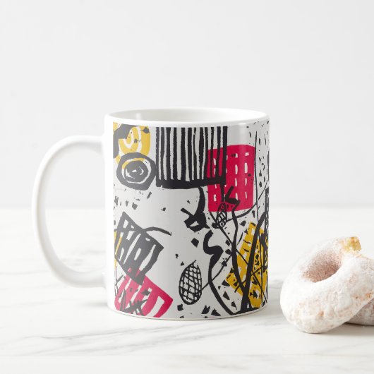 Kandinsky Small Worlds V Abstract Classic Koffiemok (Met donut)