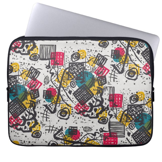 Kandinsky Small Worlds V Abstract Classic Laptop Sleeve (Voorkant)