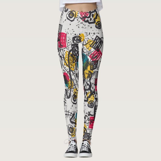 Kandinsky Small Worlds V Abstract Classic Leggings (Voorkant)