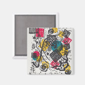 Kandinsky Small Worlds V Abstract Classic Magneet (Voorkant / Achterkant)