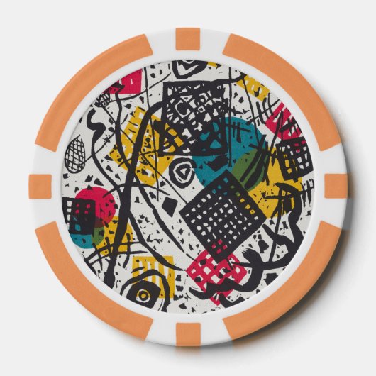 Kandinsky Small Worlds V Abstract Classic Poker Chips (Voorkant)