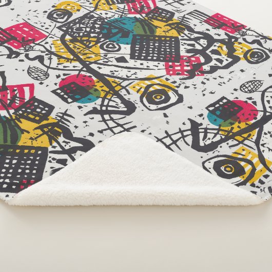 Kandinsky Small Worlds V Abstract Classic Sherpa Deken (3/4)