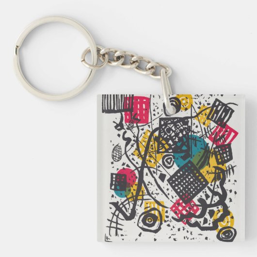Kandinsky Small Worlds V Abstract Classic Sleutelhanger (Voorkant)
