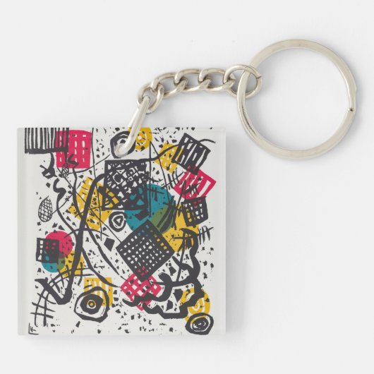 Kandinsky Small Worlds V Abstract Classic Sleutelhanger (Achterkant)