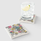 Kandinsky Small Worlds V Abstract Classic Stenen Onderzetter (Zijkant)