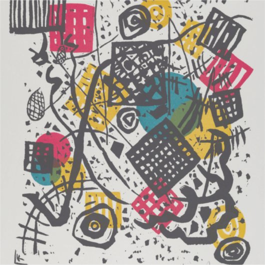 Kandinsky Small Worlds V Abstract Classic Sticker (Voorkant)