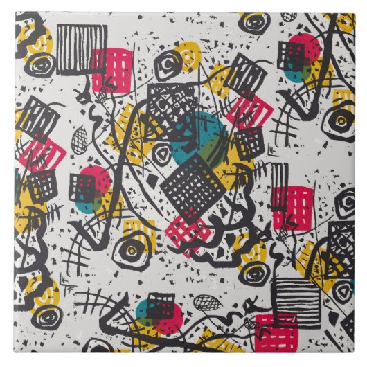 Kandinsky Small Worlds V Abstract Classic Tegeltje (Voorkant)
