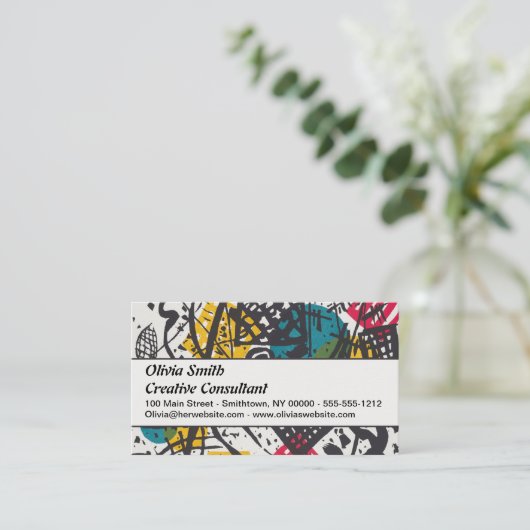 Kandinsky Small Worlds V Abstract Classic Visitekaartje (Staand voorkant)