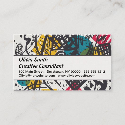 Kandinsky Small Worlds V Abstract Classic Visitekaartje (Voorkant)