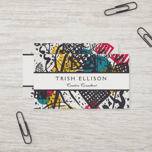 Kandinsky Small Worlds V Abstract Classic Visitekaartje (Voorkant / Achterkant in situ)