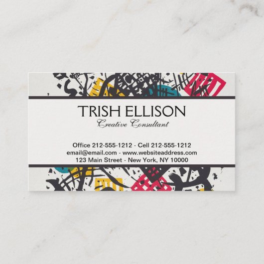 Kandinsky Small Worlds V Abstract Classic Visitekaartje (Achterkant)